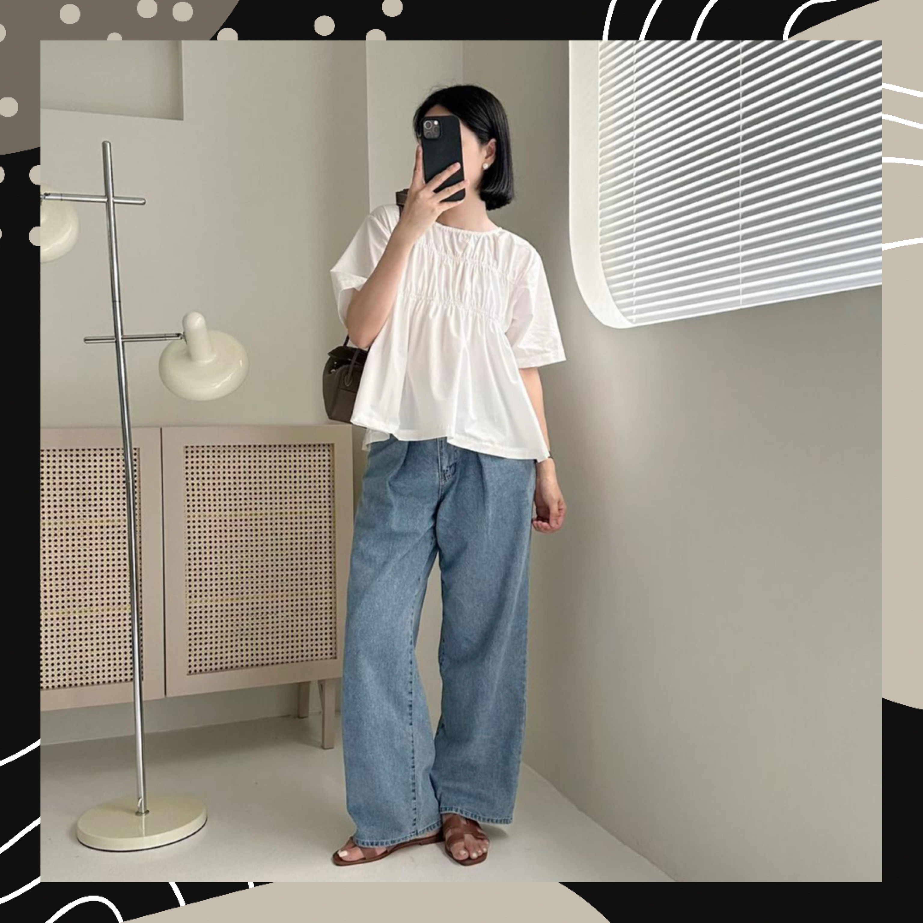 【BONNIE】4色～車橡筋薄TOP