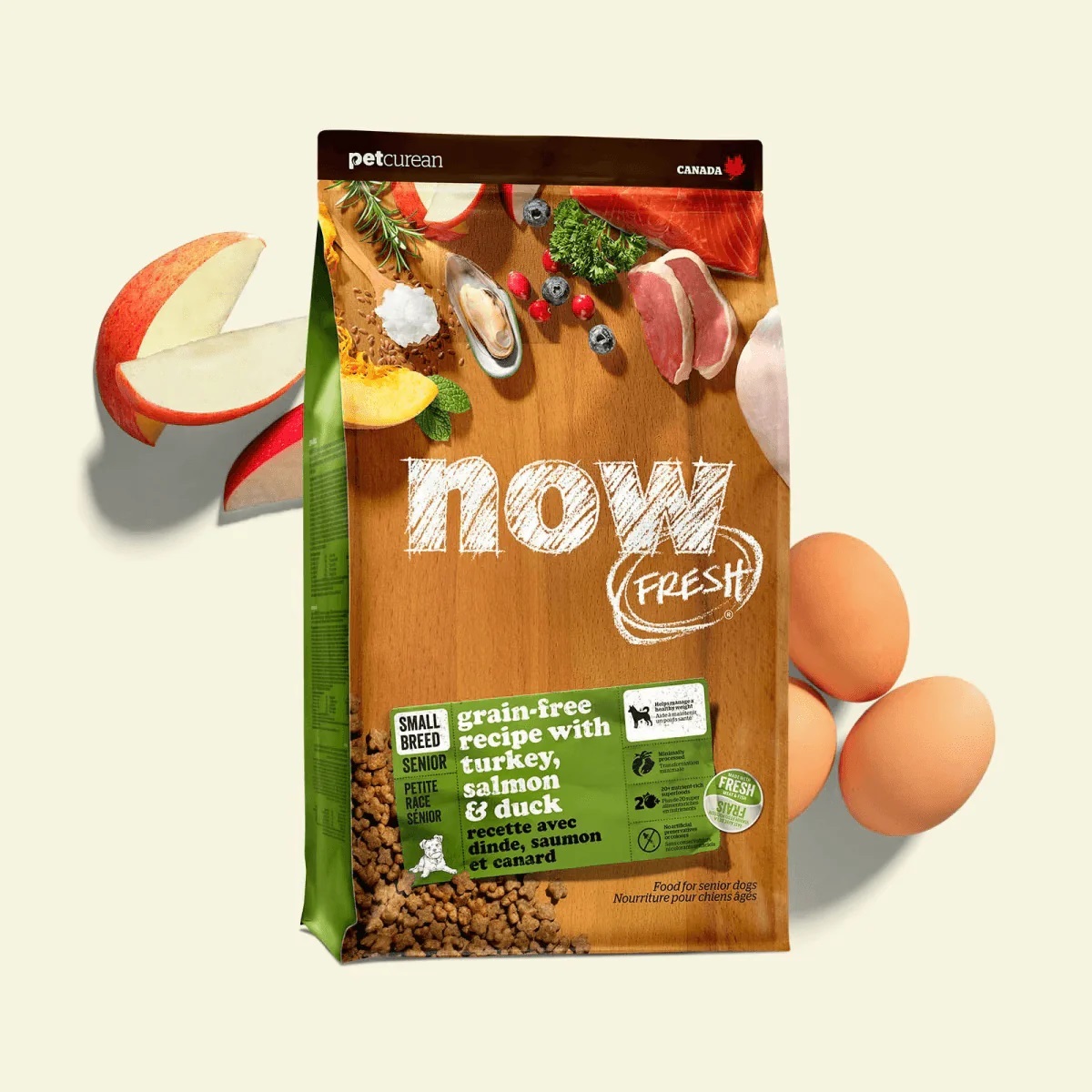 NOW FRESH! 無穀物小型老犬配方 - 火雞，三文魚，鴨肉
