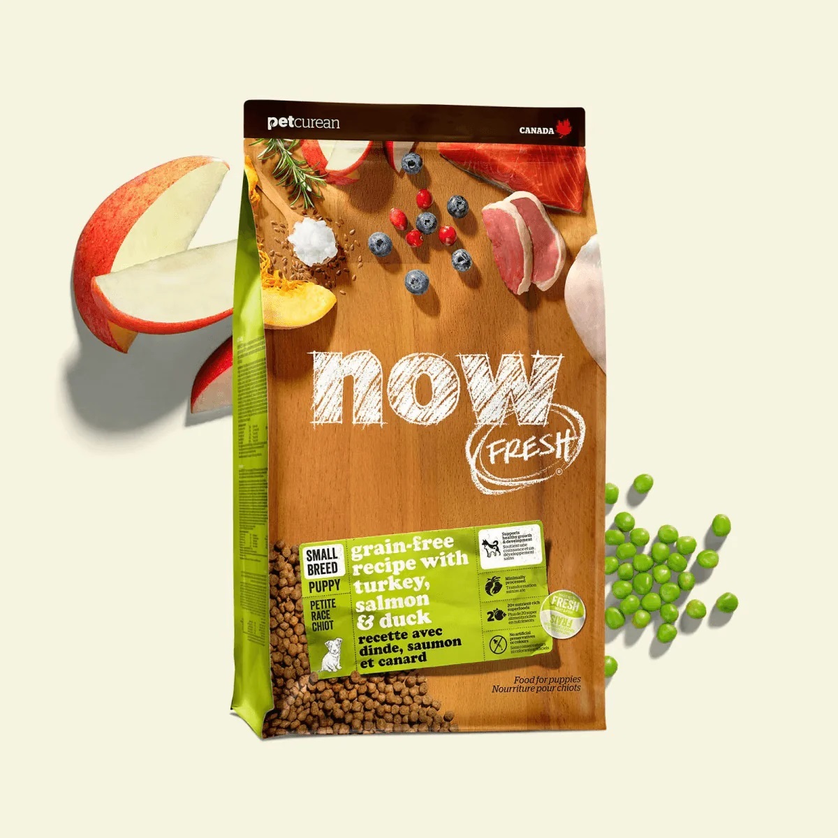 NOW FRESH! 無穀物小型幼犬配方 - 火雞，三文魚，鴨肉 22LB