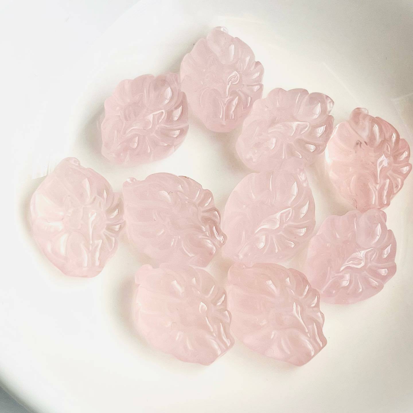 [原石] 九尾狐 粉晶 通孔 串珠材料