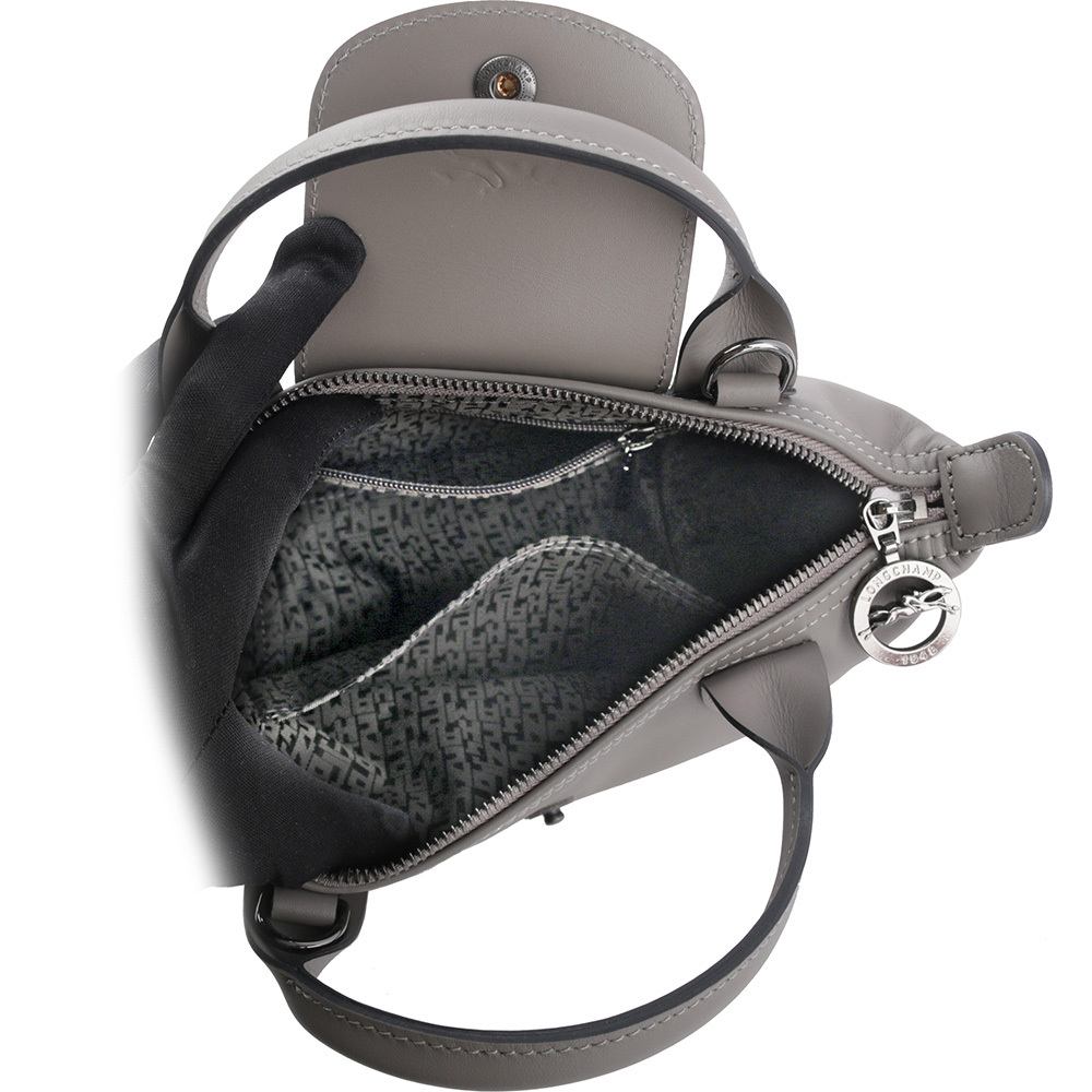 【LONGCHAMP】LE PLIAGE XTRA 牛皮迷你二用折疊包(斑鳩灰) L1500 987 P55
