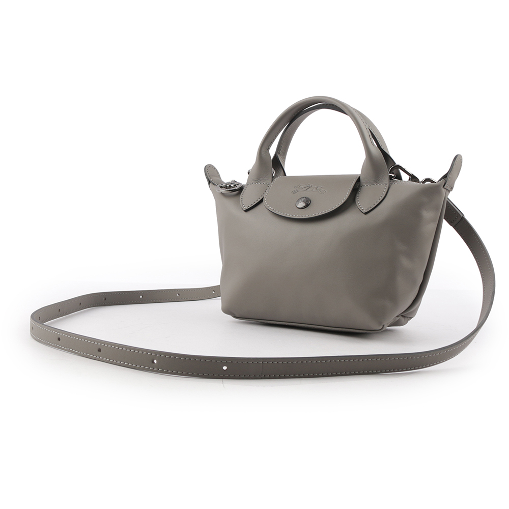 【LONGCHAMP】LE PLIAGE XTRA 牛皮迷你二用折疊包(斑鳩灰) L1500 987 P55