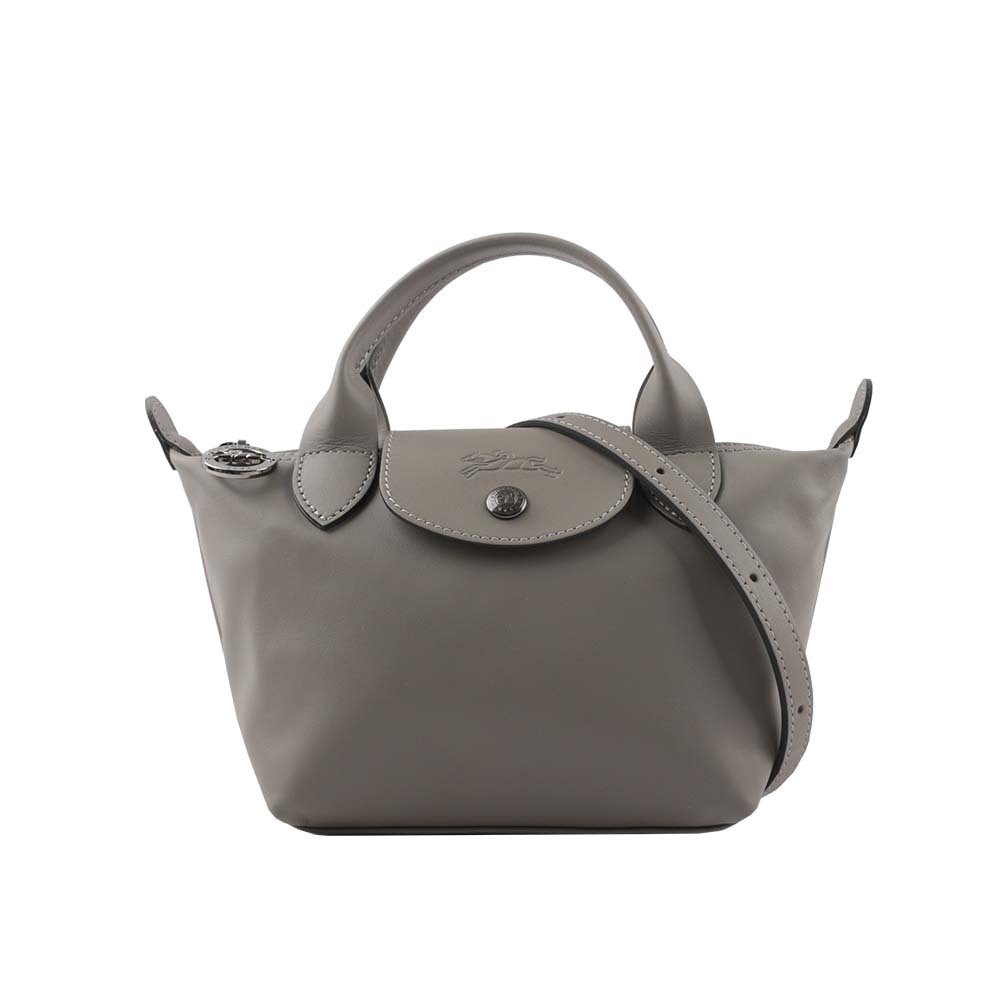 【LONGCHAMP】LE PLIAGE XTRA 牛皮迷你二用折疊包(斑鳩灰) L1500 987 P55