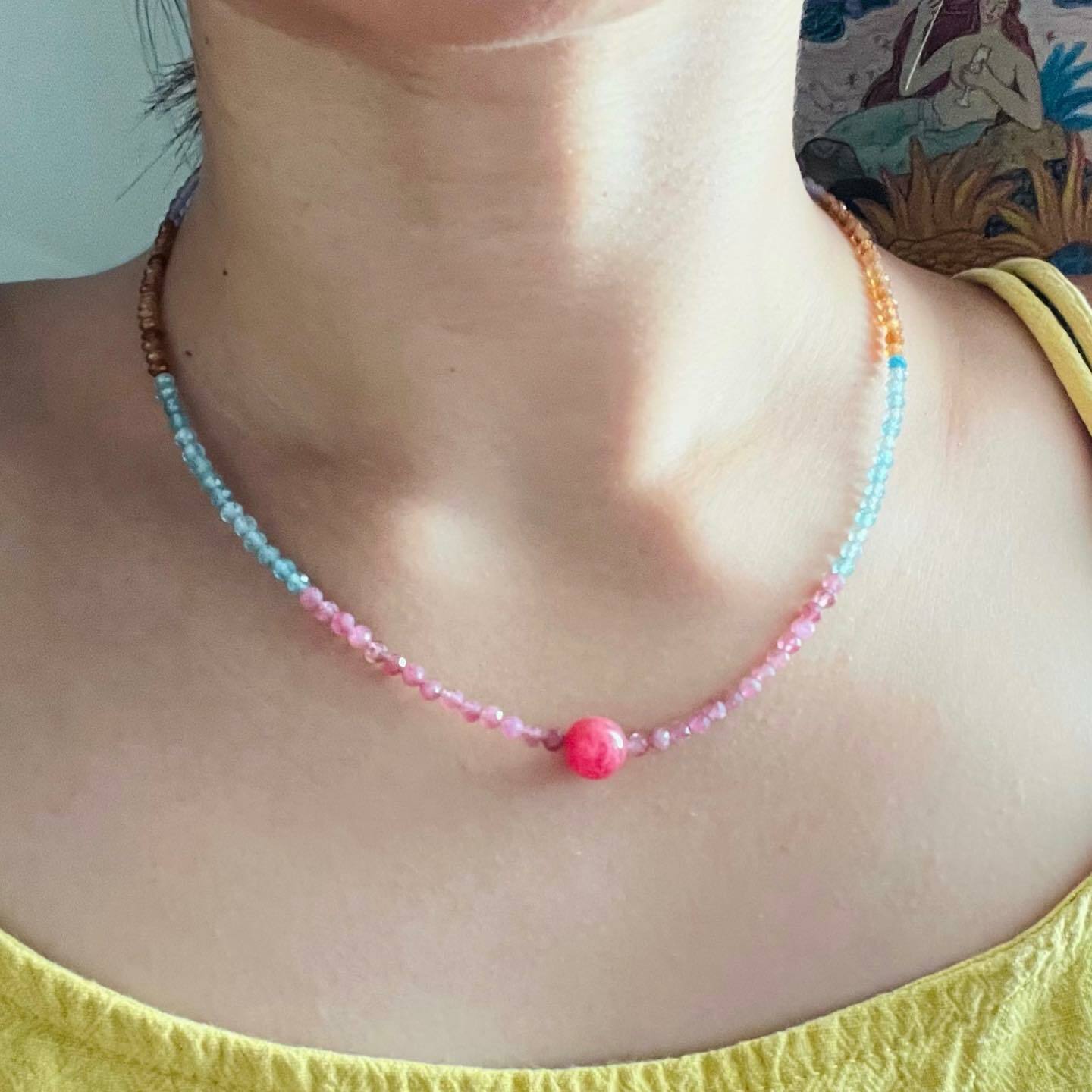 [原石] 彩尖晶石 寶石入門系列 項鍊