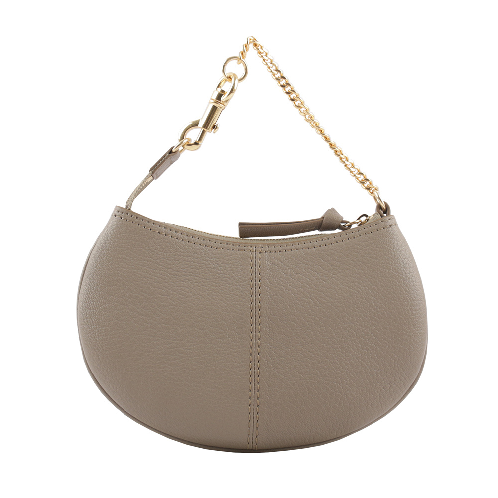 【SEE BY CHLOE】HANA 山羊皮勾釦手提包(灰色) CHS23APB2330523W