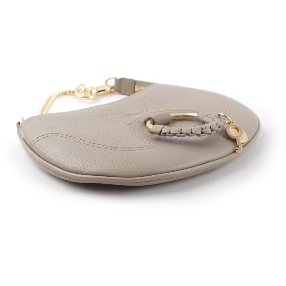 【SEE BY CHLOE】HANA 山羊皮勾釦手提包(灰色) CHS23APB2330523W