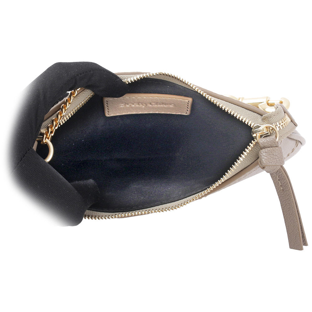 【SEE BY CHLOE】HANA 山羊皮勾釦手提包(灰色) CHS23APB2330523W