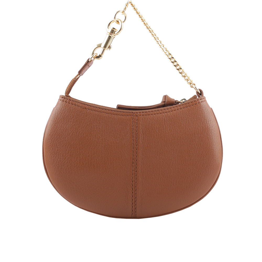 【SEE BY CHLOE】HANA 山羊皮勾釦手提包(棕色) CHS23APB23305242