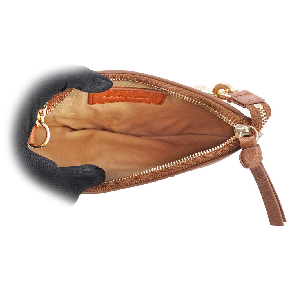 【SEE BY CHLOE】HANA 山羊皮勾釦手提包(棕色) CHS23APB23305242