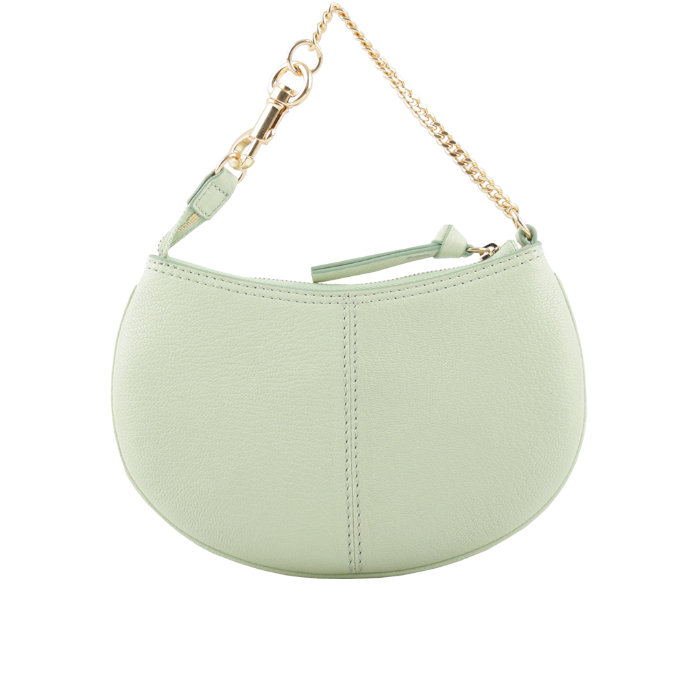 【SEE BY CHLOE】HANA 山羊皮勾釦手提包(松綠色) CHS23APB23305362