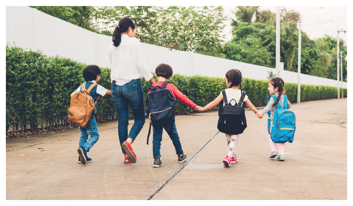 一群小朋友要回家