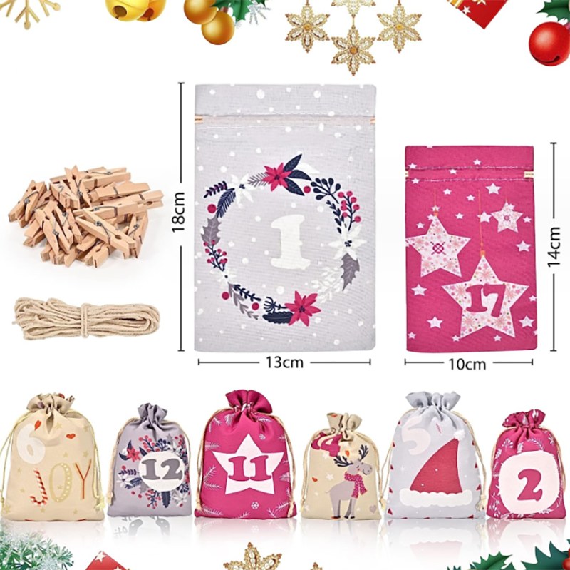 聖誕節棉布禮品袋 AD222