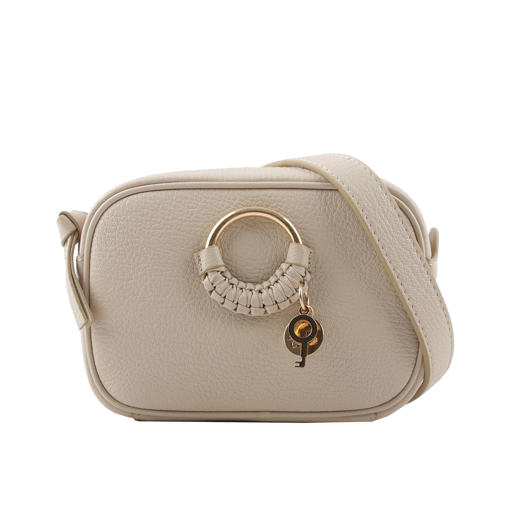 【SEE BY CHLOE】HANA 山羊皮斜背相機包(米色) CHS23ASC1830524H