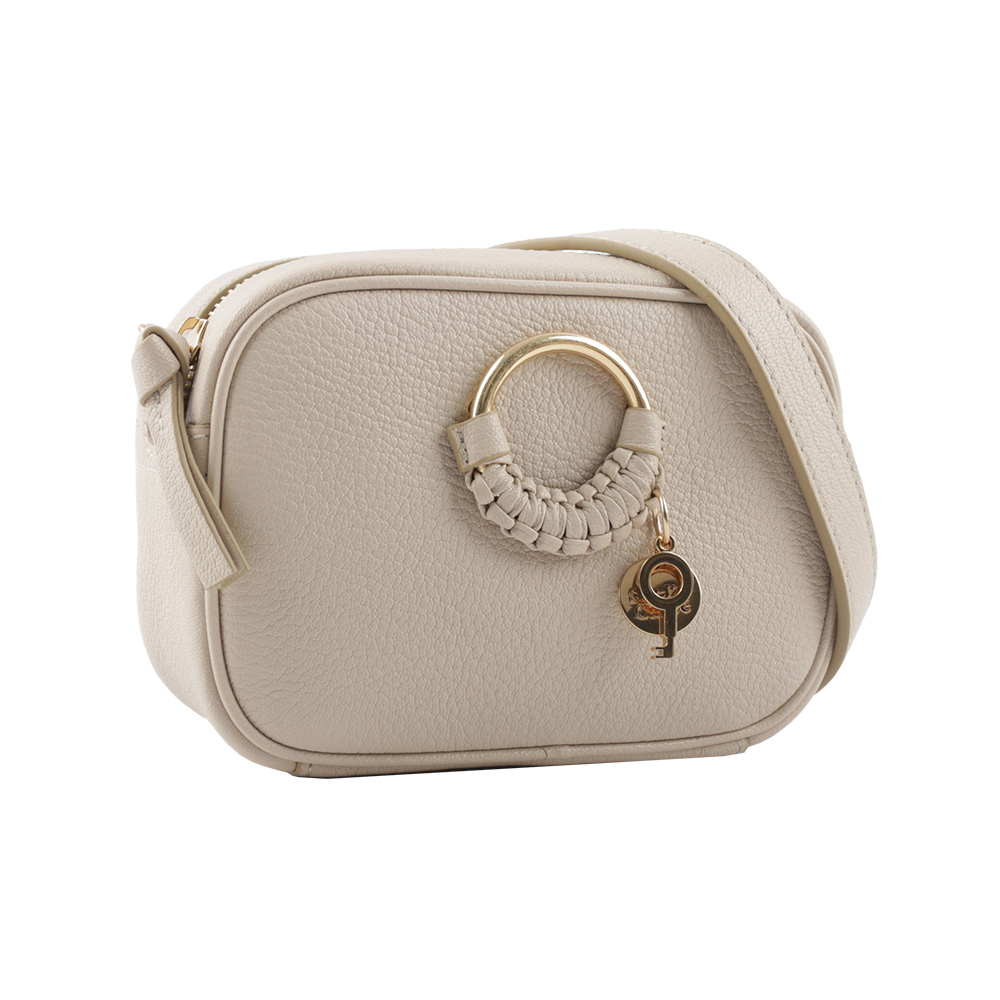 【SEE BY CHLOE】HANA 山羊皮斜背相機包(米色) CHS23ASC1830524H