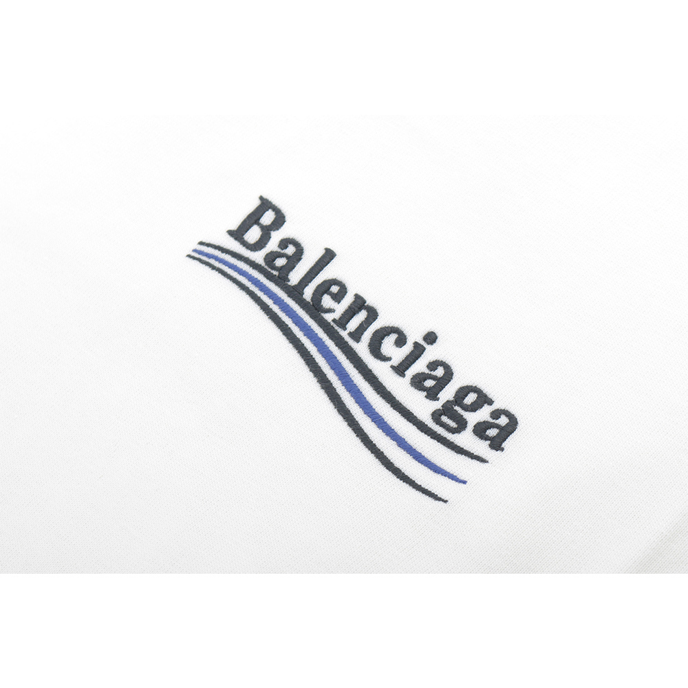 【BALENCIAGA】Political Campaign 可樂刺繡 T-shirt (白色) 641675 TKVJ1 9084