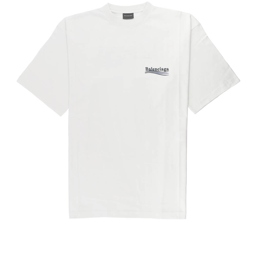 【BALENCIAGA】Political Campaign 可樂刺繡 T-shirt (白色) 641675 TKVJ1 9084