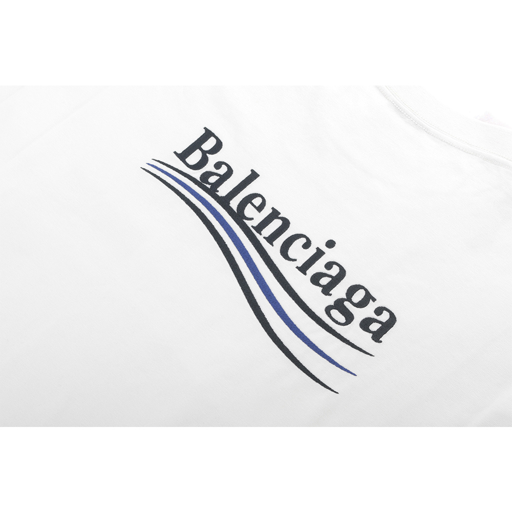 【BALENCIAGA】Political Campaign 可樂刺繡 T-shirt (白色) 641675 TKVJ1 9084