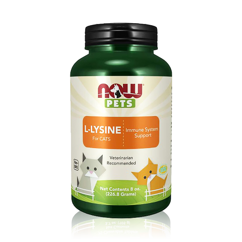 限時5折!【NOW】寵物貓用左旋離胺酸粉(227公克) /美國獸醫師專業推薦 /皮毛健康