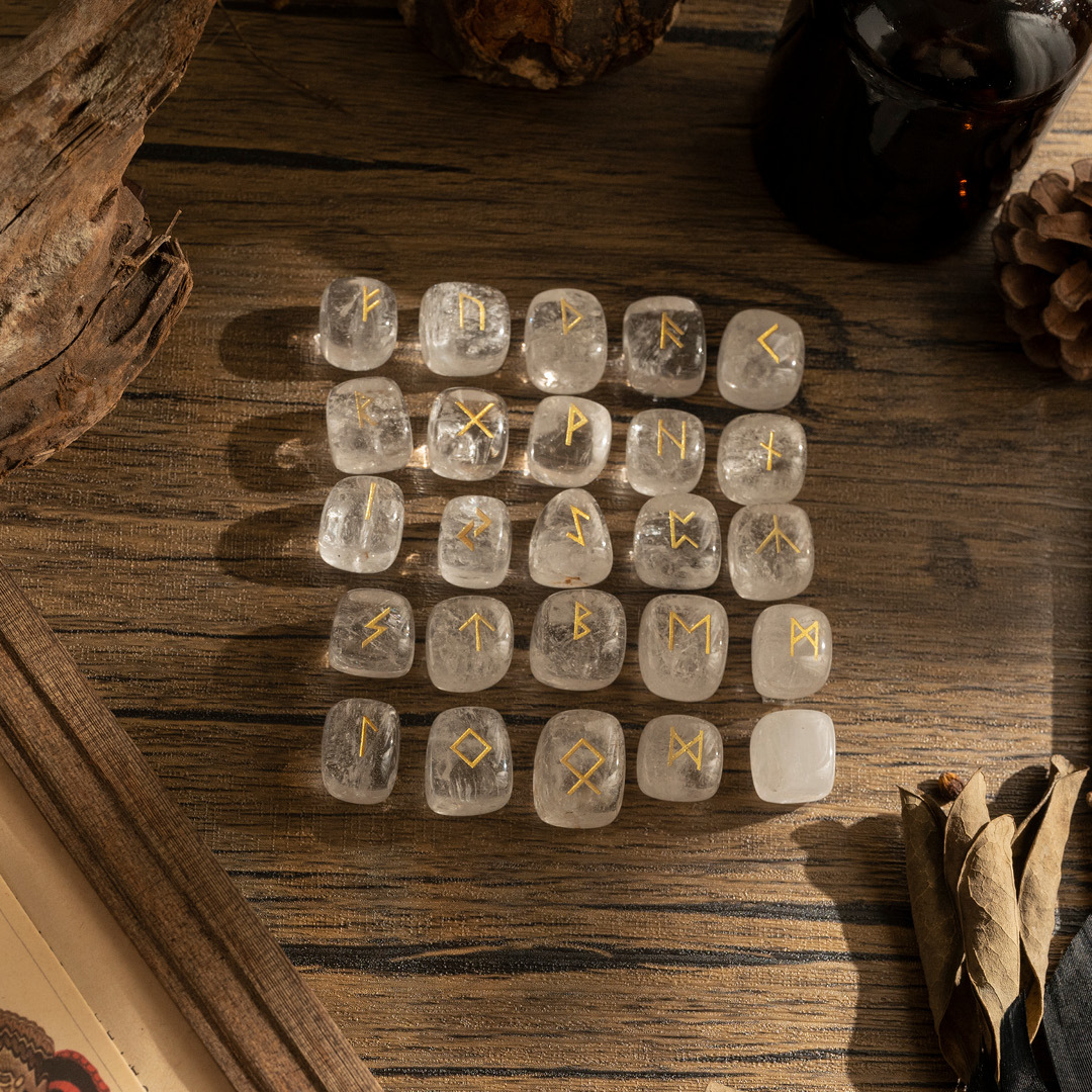 【盧恩符文】水晶盧恩占卜符石(共六款可選)