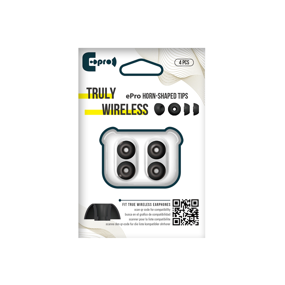 ePro 耳塞 TW00【單對入】真無線藍牙耳機專用 石墨烯耳塞 號角塞 (3.7mm) S/M/L 三尺寸