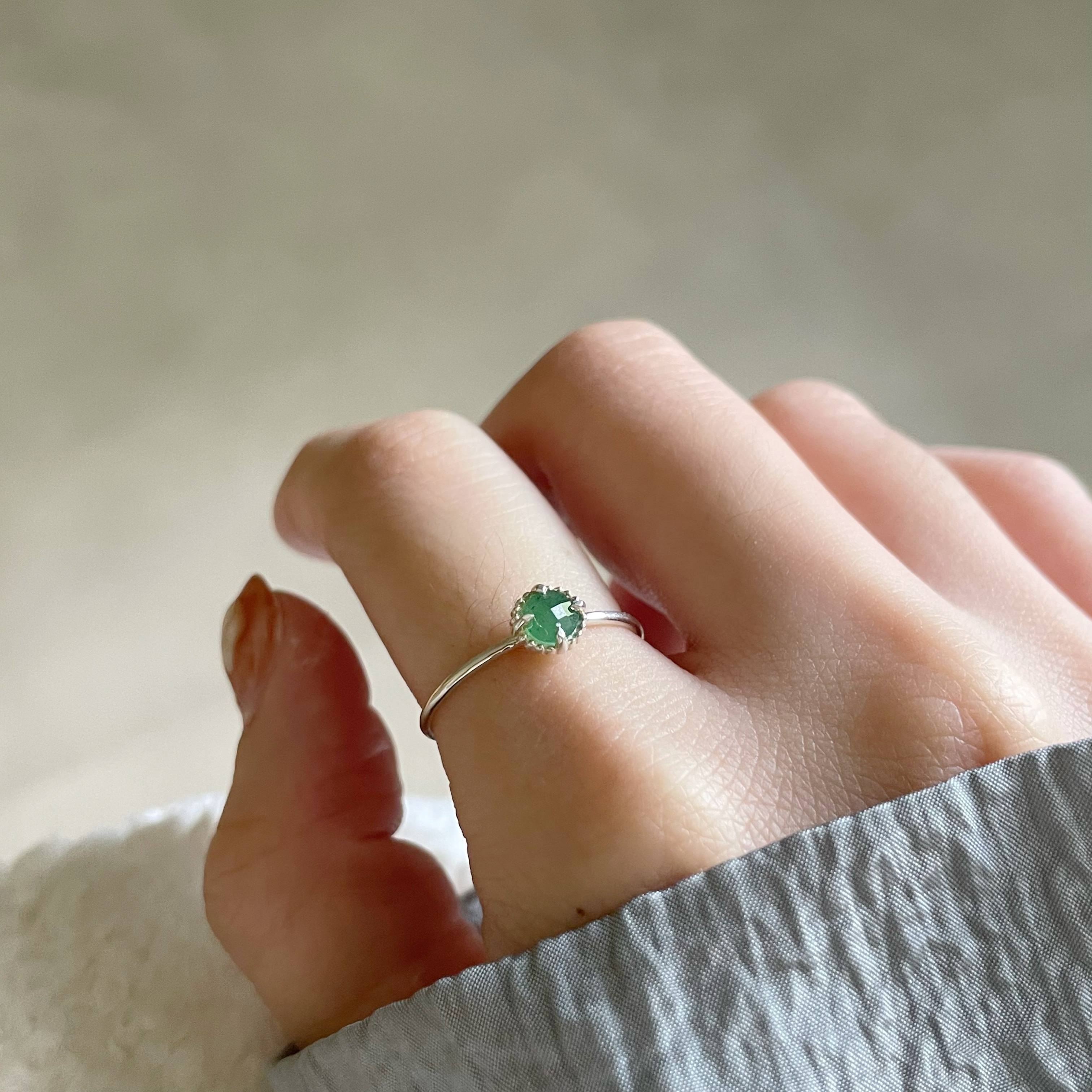 蛋撻東菱石戒指