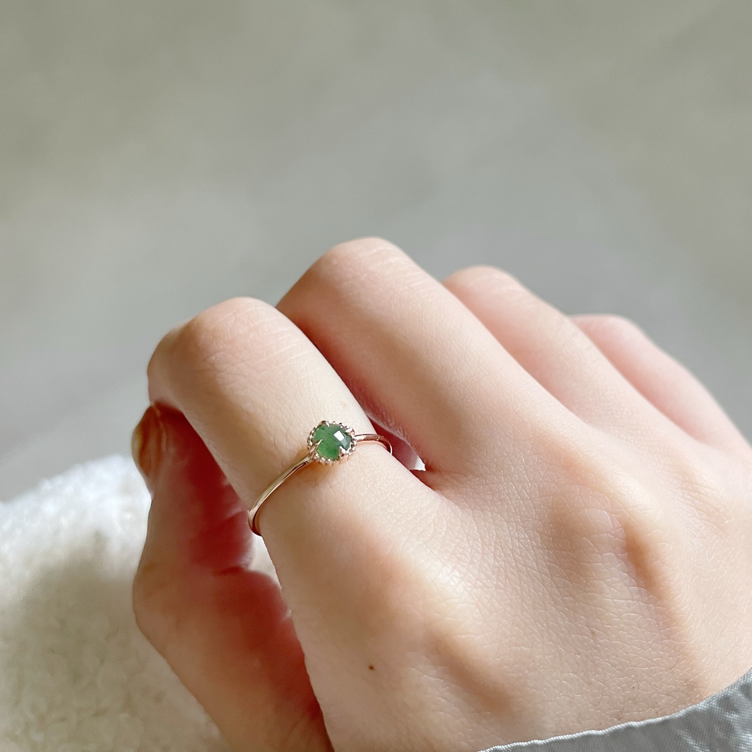 蛋撻東菱石戒指