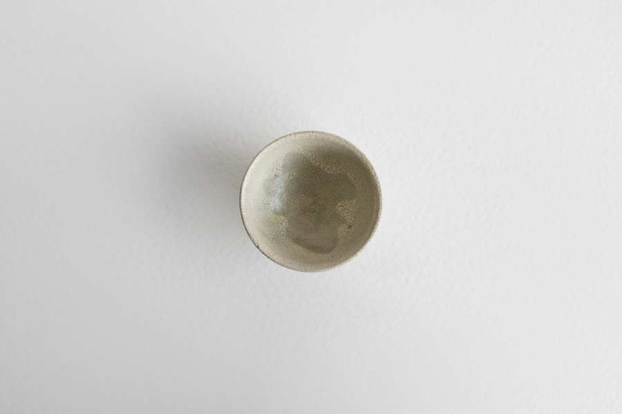 尾形篤 - 白冰裂紋茶杯