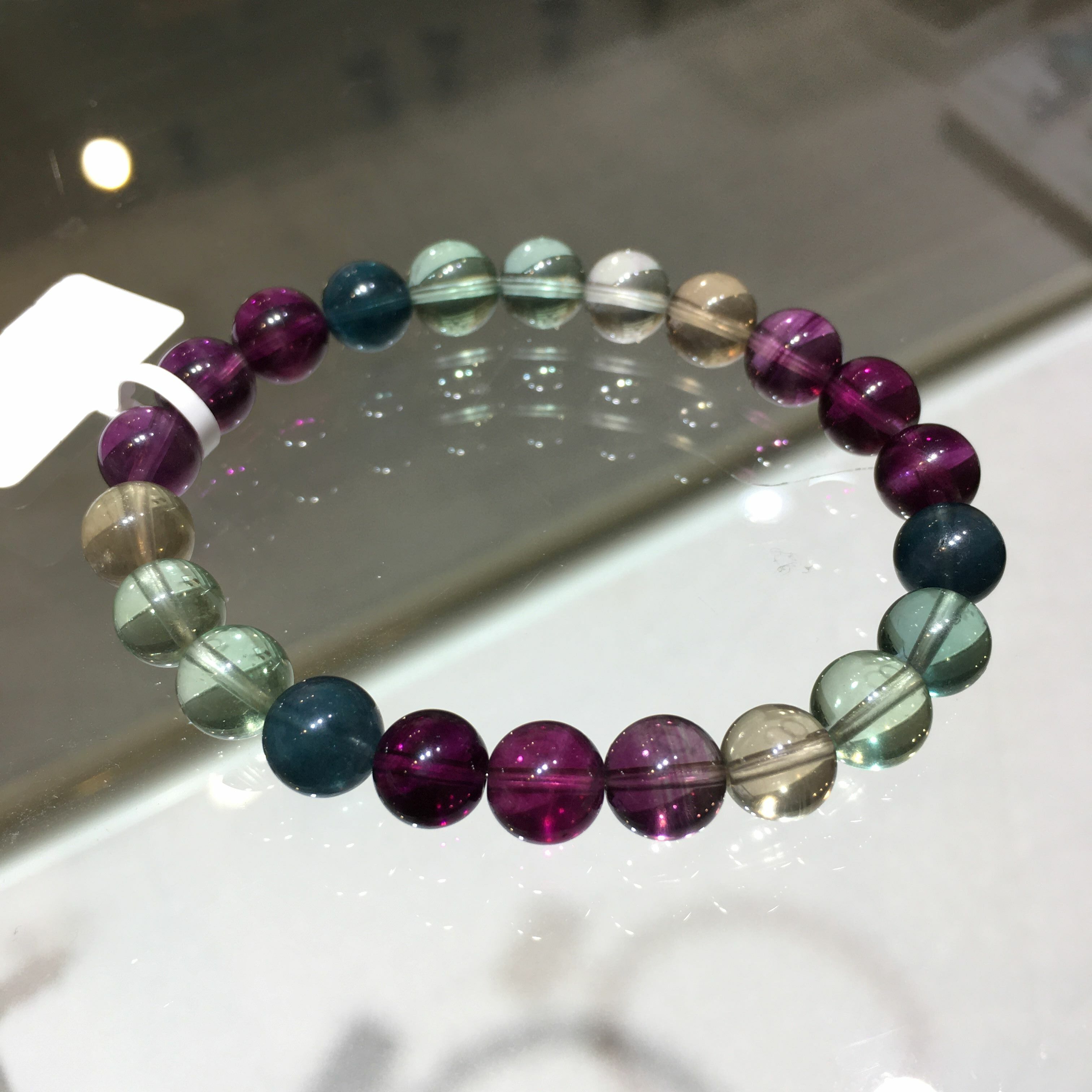 彩虹螢石手串 24297 8.5mm