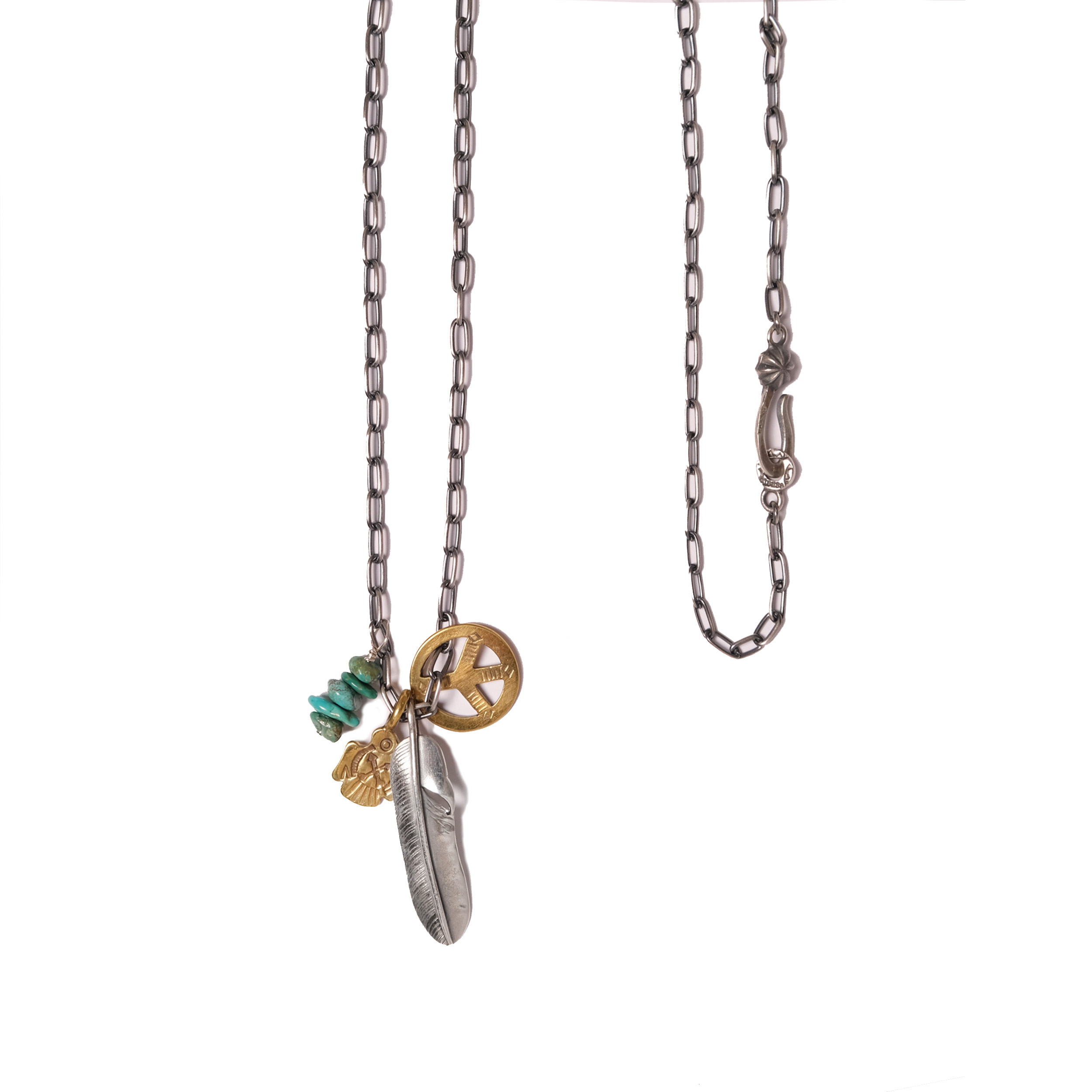 Atease - SMALL FEATHER 4SET NECKLACE