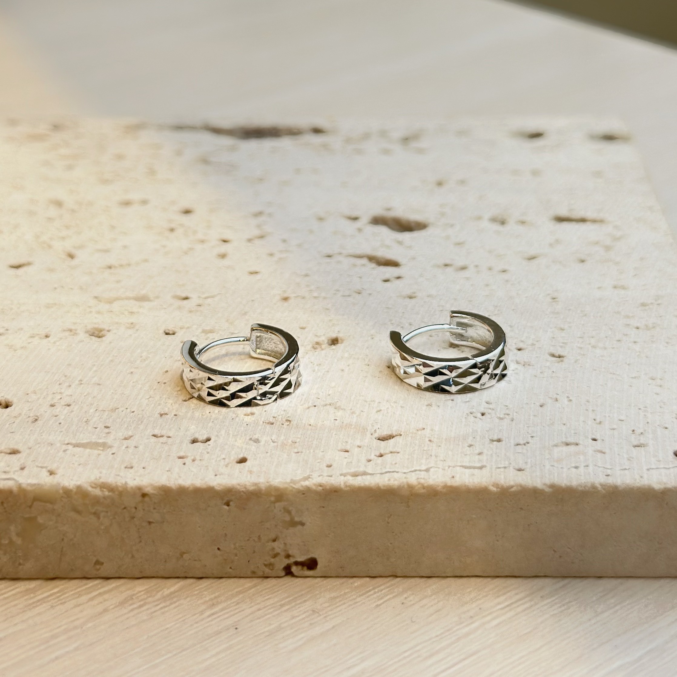 牽掛．切割寬版純銀易扣