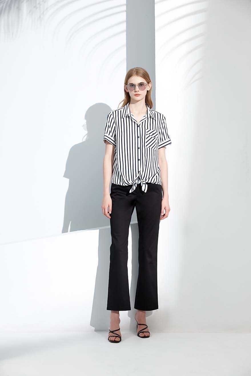 OL韓系時尚修身顯瘦小喇叭長褲S6313