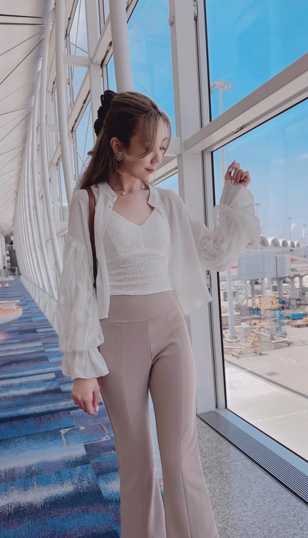 *MADE BY BJ2* THE LACIE PUFFY SLEEVES CHIFFON OUTER