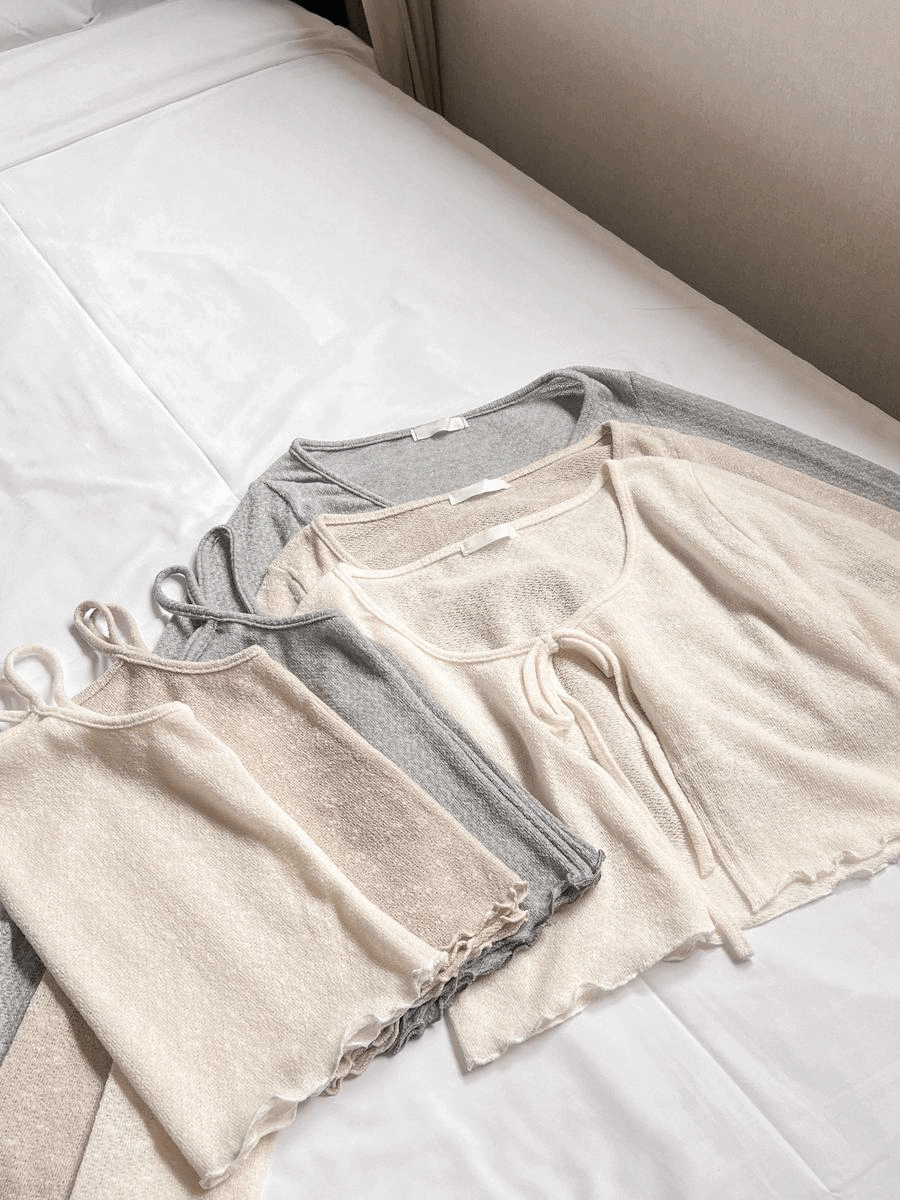 〈28/8～1/9 連線DAY 2〉棉花糖綁帶Top Set