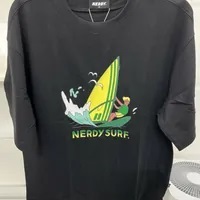 [S] NERDY ** SURFING BOY S/S T-SHIRT (NERDY ORIGIN FIT),BLACK, PNEU23KG260105 (SN265)