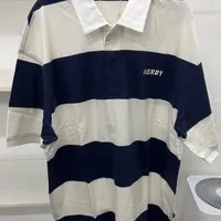 [S] NERDY STRIPE RUGBY S/S T-SHIRT (NERDY ORIGIN FIT),NAVY, PNEU23KG031605 (SN270)