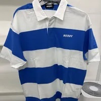 [S] NERDY STRIPE RUGBY S/S T-SHIRT (NERDY ORIGIN FIT),BLUE, PNEU23KG031304 (SN271)