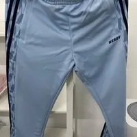 [S] NERDY SYMBOL PATTERN BLOCK TRACK PANTS,SKY BLUE, PNES21KB201404 (SN273)
