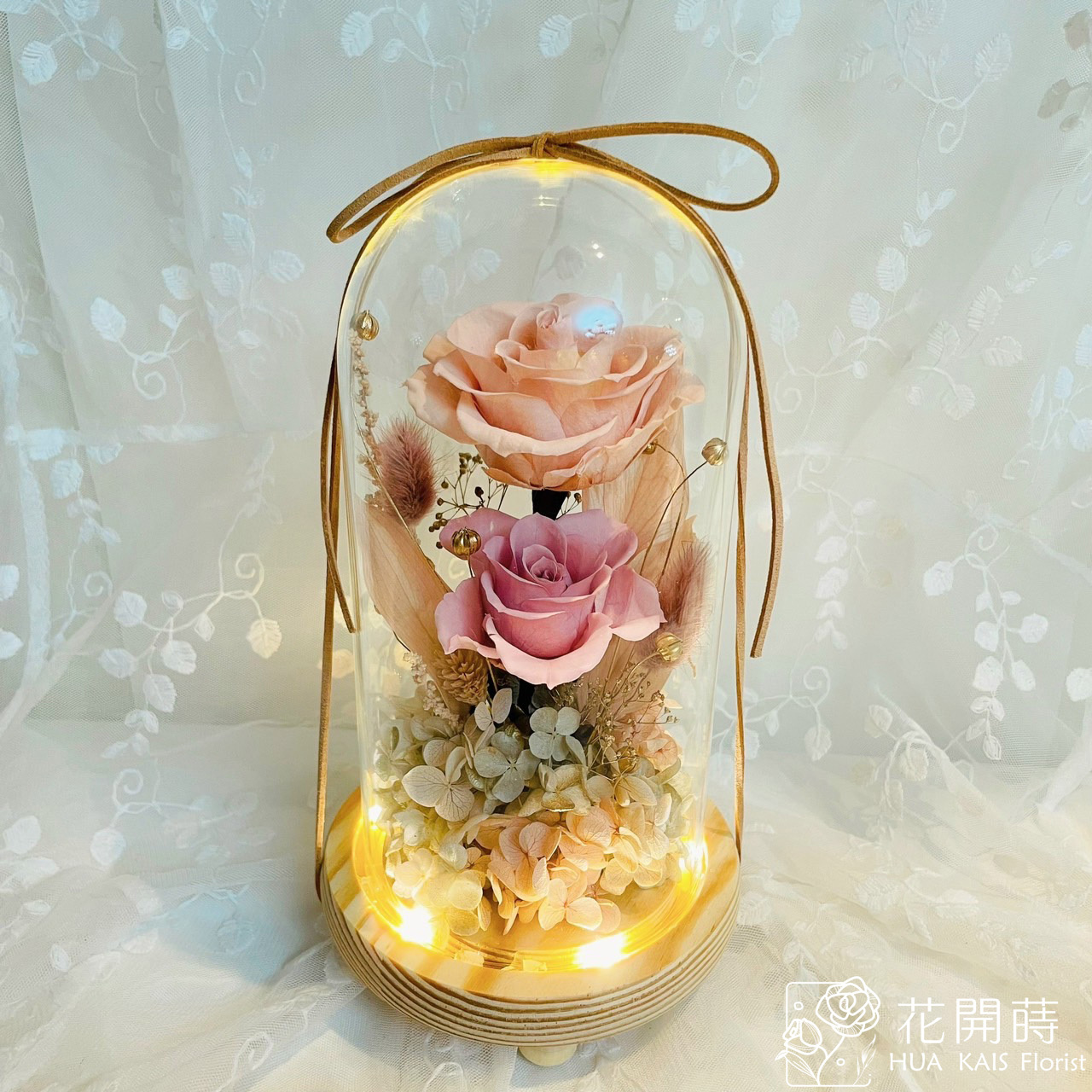 永生花玻璃罩|伯爵金永生花鐘|生日禮物|情人節禮物|企業送禮|空間布置|七夕禮物