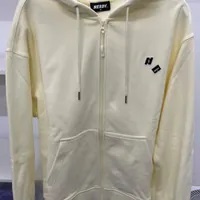 [S] NERDY DNA WAPPEN HOODIE ZIP UP (OVER FIT),LIGHT YELLOW, PNES23KE083705 (SN283)