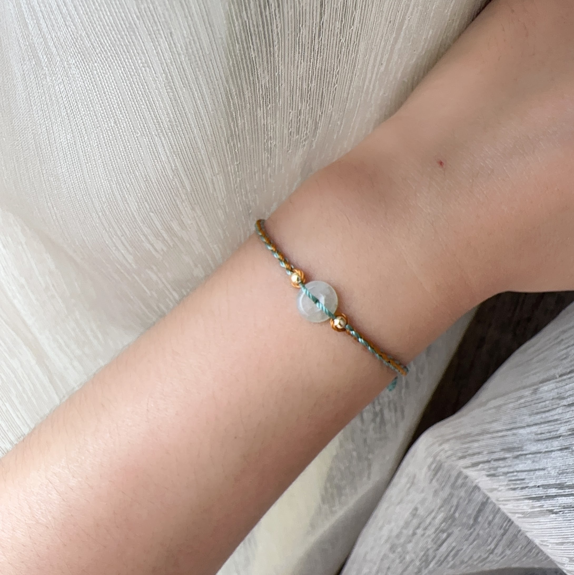 翡翠平安扣編繩手鍊