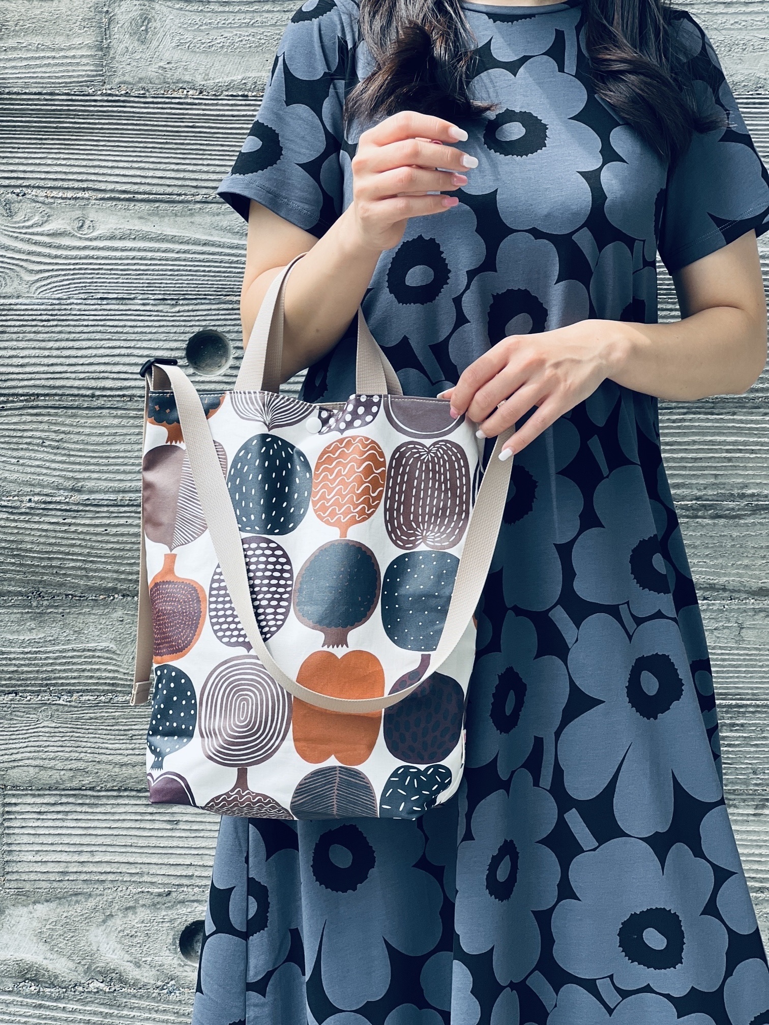 3 way easy tote | Japan limited 啡色生果布