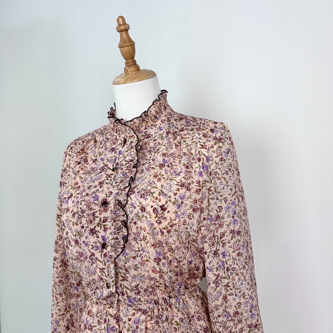 日本製櫻花粉紅碎花連身裙