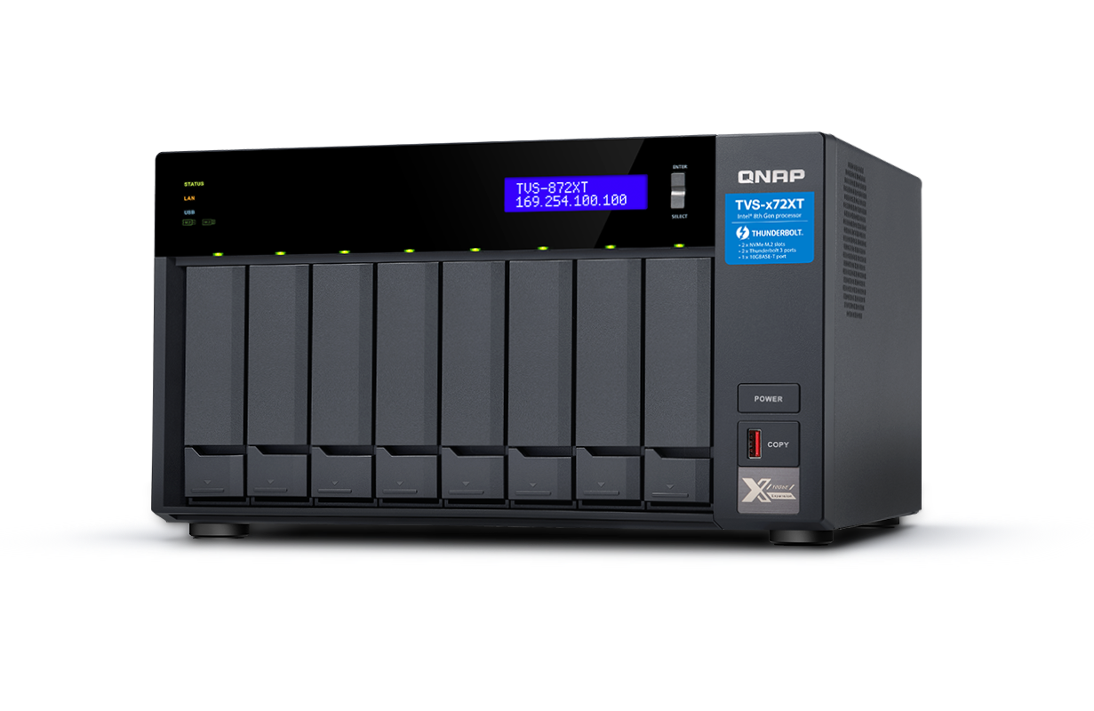 QNAP TVS-872XT-i5-16G Thunderbolt™ 3 10GbE 8 Bay NAS