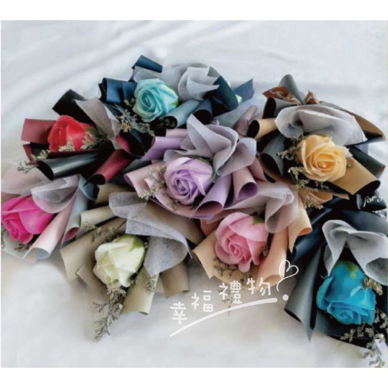 單朵香皂花乾燥花束,桃園花店,幸福禮物,single-rose-soapflower-dryflower-bouquet