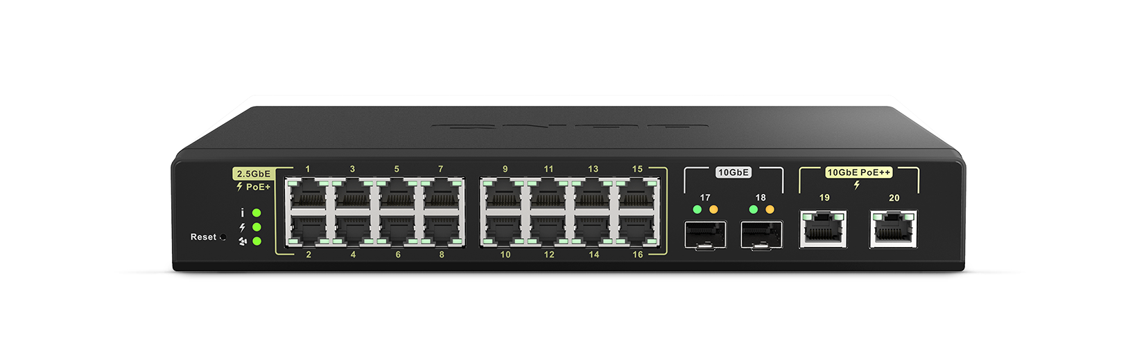 QNAP QSW-M2116P-2T2S 10GbE + 2.5 GbE 20 Port Switch