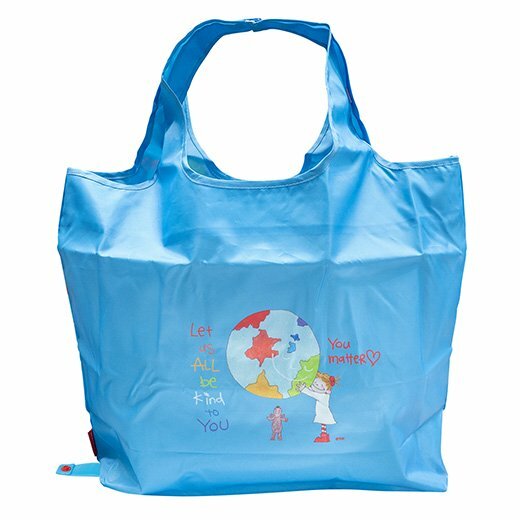 COCO醬－藍色 帶底板環保提袋 大尺寸 購物袋｜ 日本Greeting Life