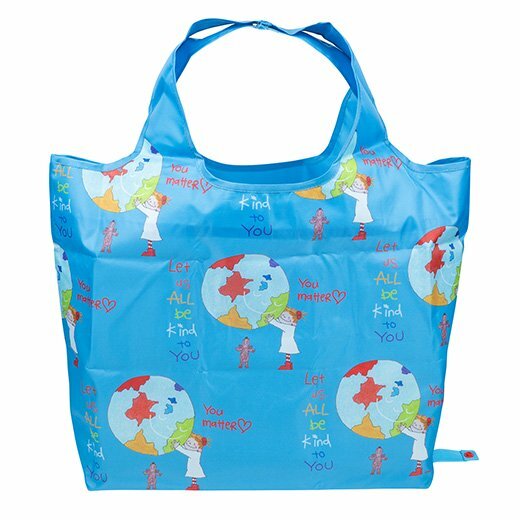 COCO醬－藍色 帶底板環保提袋 大尺寸 購物袋｜ 日本Greeting Life