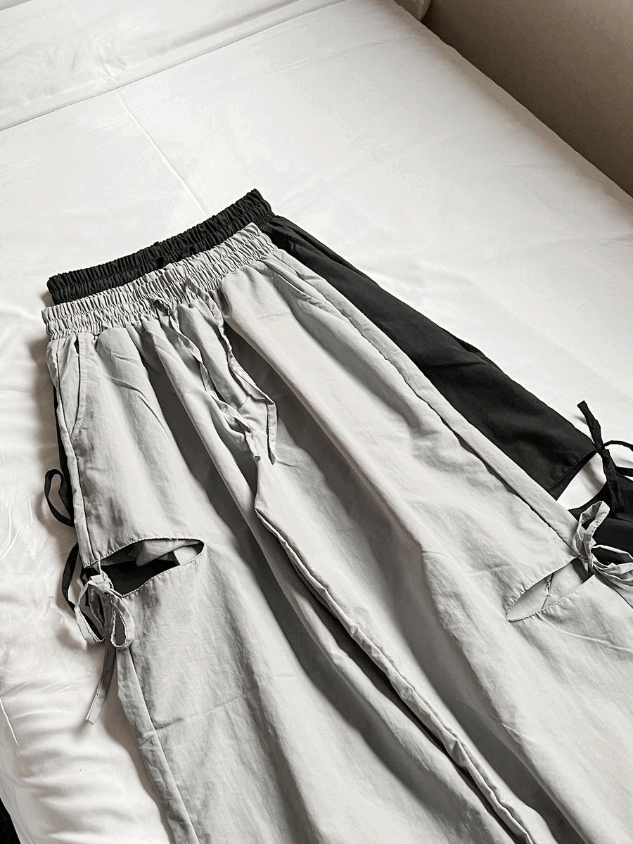 〈28/8～1/9 連線DAY 3〉Ribbon Cargo Pants