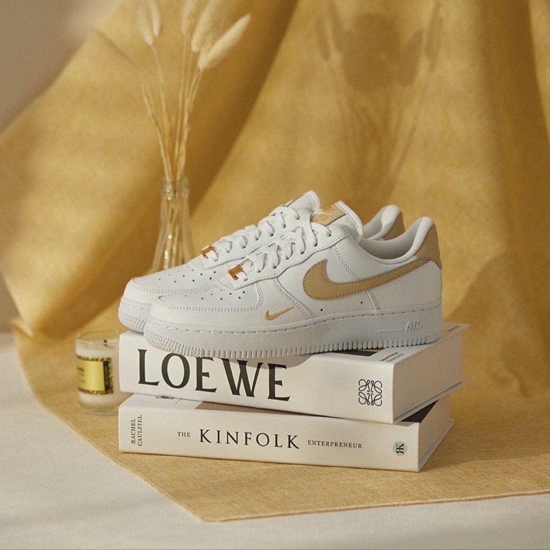 Nike Air Force 1 Low '07 Essential 小金勾 白金 CZ0270-105