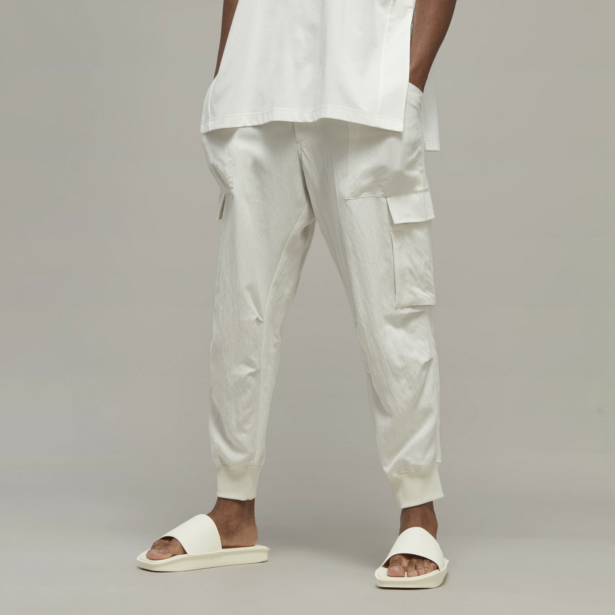 【 Y-3 UTLY CUF CRGO P 頂級縮口工裝褲 - 灰白 】